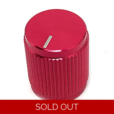 15 x 12 Mini Knurled Aluminium Knob - Red